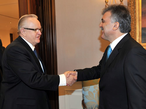Bağımsız Türkiye Komisyonu Başkanı Ahtisaari Çankaya Köşkü’nde