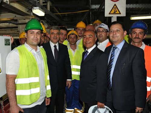 Cumhurbaşkanı Gül, Sofya Metrosu Şantiye Alanında İncelemelerde Bulundu