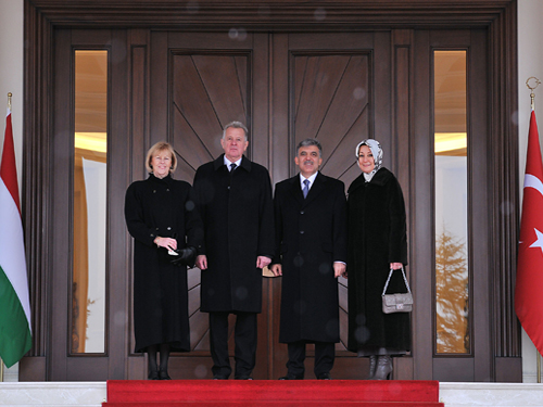Macaristan Cumhurbaşkanı Schmitt Çankaya Köşkü’nde