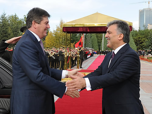 Arnavutluk Cumhurbaşkanı Topi Çankaya Köşkü'nde