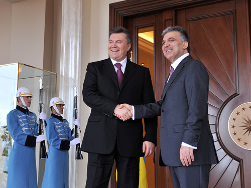 Ukrayna Devlet Başkanı Yanukoviç Çankaya Köşkü’nde