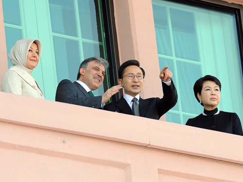 Kore Cumhuriyeti Cumhurbaşkanı Lee Myung-bak Çankaya Köşkü’nde