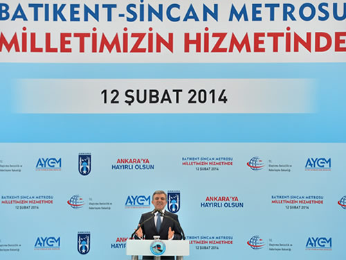Cumhurbaşkanı Gül, Batıkent-Sincan Metrosunun Açılış Törenine Katıldı